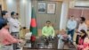 নিজ দপ্তরে সাংবাদিকদের সঙ্গে আলাপকালে নৌপরিবহন প্রতিমন্ত্রী খালিদ মাহমুদ চৌধুরী। ১৫ এপ্রিল, ২০২৪।