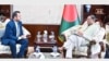 আইওএম মিশন প্রধান আব্দুসাত্তর ইসোয়েভের সঙ্গে পররাষ্ট্রমন্ত্রী ড. হাছান মাহমুদ।