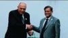 মিশরের পররাষ্ট্রমন্ত্রী সামেহ হাসান শুকরির সঙ্গে বাংলাদেশের পররাষ্ট্রমন্ত্রী হাছান মাহমুদ। ৪ মে, ২০২৪।