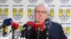 Martin Griffiths, United Nations undersecretary-general for humanitarian affairs and emergency relief coordinator, gives a briefing to media in Port Sudan, Sudan, May 3, 2023.