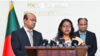 পররাষ্ট্র মন্ত্রণালয়ে সাংবাদিকদের সঙ্গে মুখপাত্র সেহেলী সাবরীন। ২৫ এপ্রিল, ২০২৪।