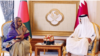 প্রধানমন্ত্রী শেখ হাসিনা ও কাতারের আমির শেখ তামিম বিন হামাদ আল থানি। ২৩ এপ্রিল, ২০২৪।