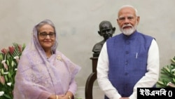 নরেদ্র মোদী ও শেখ হাসিনা।