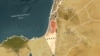 Map of Israel and its neighboring countries: Egypt, Jordan, Syria and Lebanon.