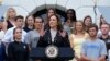 ဒုသမ္မတ Kamala Harris က အိမ်ဖြူတော်ကနေ စကားပြောစဥ်။ (ဇူလိုင် ၂၂၊ ၂၀၂၄) 