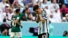 Argentina's Lionel Messi reacts disappointed during the World Cup group C soccer match between Argentina and Saudi Arabia at the Lusail Stadium in Lusail, Qatar, Tuesday, Nov. 22, 2022.