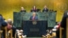 美国总统唐纳德·特朗普出席第80届联合国大会一般性辩论并发表演讲。(2025年9月23日)