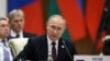 Russian President Vladimir Putin delivers a speech during an extended-format meeting of heads of the Shanghai Cooperation Organization (SCO) member states at a summit in Samarkand, Uzbekistan, Sept. 16, 2022. (Sputnik via Reuters)