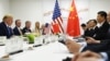 2019年6月29日特朗普与中国国家主席习近平在大阪举行的G20峰会期间举行双边会谈。