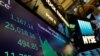 Una captura de pantalla del resultado para el Promedio Industrial Dow Jones al alza el 10 de marzo de 2020.