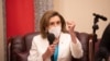 U.S. House Speaker Nancy Pelosi attends a meeting with Legislative Yuan Vice President Tsai Chi-chang