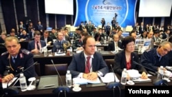 지난해 10월 열린 '2014 서울안보대화(SDD)'개막식에서 각국 참석자들이 한국 국무총리의 축사를 듣고 있다. (자료사진)