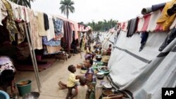 The Duekoue IDP camp in western Ivory Coast, April 13th, 2011. The camp became home to 28,000 people.