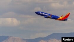 FILE PHOTO: A Southwest airliner takes off from Las Vegas