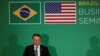 El presidente brasileño Jair Bolsonaro habla durante el Seminario de Relaciones Comerciales Brasil-Estados Unidos, en Miami, Florida, Estados Unidos. 9 de marzo de 2020.