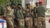 Soldiers are seen on the street in central Harare, Zimbabwe, Nov. 16, 2017. 