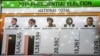 A tally board shows updated results of the presidential elections at the electoral results center in Lusaka, Zambia, Aug. 15, 2016.
