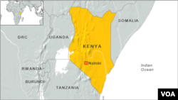 Peta wilayah Kenya.