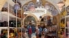 Russian tourists are seen shopping at the old medina in Sousse, Tunisia, Sept. 30, 2017.