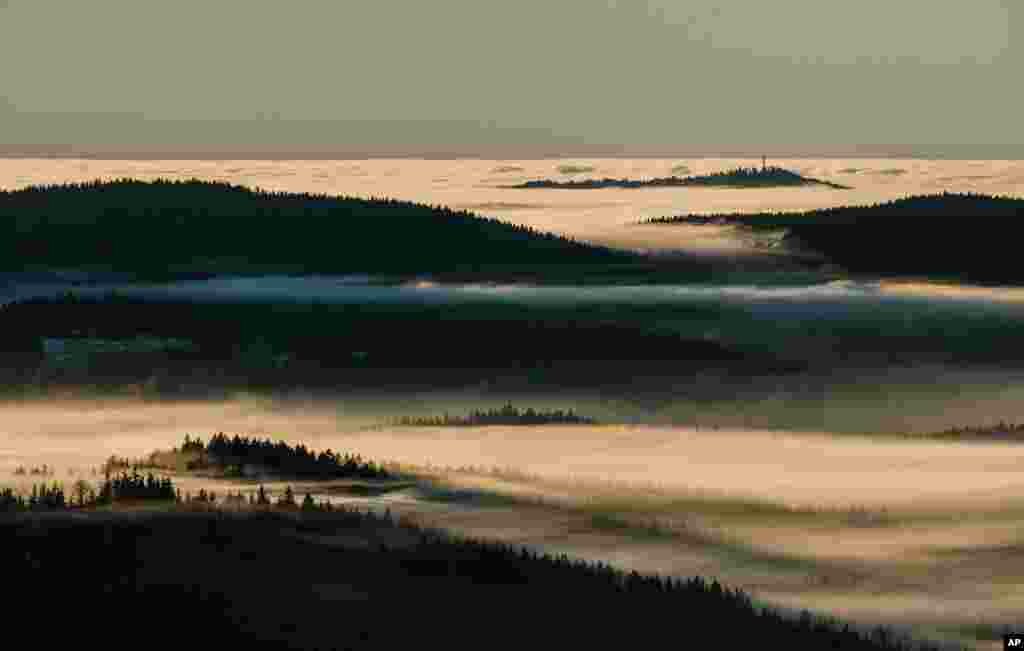A view from the Jizerske Hory mountains, near Bedrichov, around 70 kilometers north of Prague, Czech Republic.