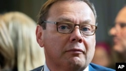Співзасновник Альфа-Груп Михайло Фрідман на конференції Ізраїльського фонду у Москві, Росія, 2019 рік. З 2023 року Мінфін США запровадив санкції проти правління Alfa Group, одного з найбільших конгломератів РФ з інтересами в нафті, природному газі та банківництві. (AP)