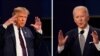 ARHIVA - Tadašnji predsednik Donald Tramp i njegov protivnik na predsedničkim izborima Džo Bajden u prvoj predsedničkoj debati u Klivlendu u Ohaju.