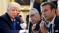 Trump Macron on Phone Call