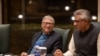 Bill Gates, left, and Faisal Sultan, the Special Assistance to Pakistan Prime Minister on Health, hold a press conferences in Islamabad on Feb. 17, 2022. (Photo courtesy Bill & Melinda Gates Foundation)