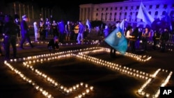 Акция крымских татар, посвященная 71-ой годовщине депортации крымских татар. Симферополь (архивное фото)