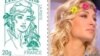 Лідерка FEMEN Інна Шевченко стала новим обличчям Маріанни, поштова марка. Фото з www.femen.org