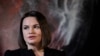 Belarus exiled opposition leader Svetlana Tikhanovskaya poses during an interview with AFP on the sideline of her visit to the International Film Festival and Forum on Human Rights (FIFDH) in Geneva, Switzerland, March 7, 2021. 
